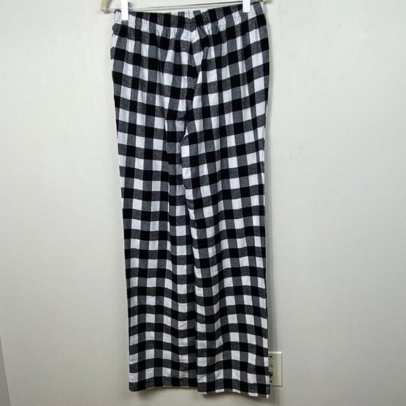 NEW Rachel Parcell Plaid Flannel Pajama Bottom Pants Black White Check Nordstrom - Picture 10 of 10